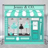 Aperturee - Custom Tiffany Blue Dress Store Birthday Backdrop